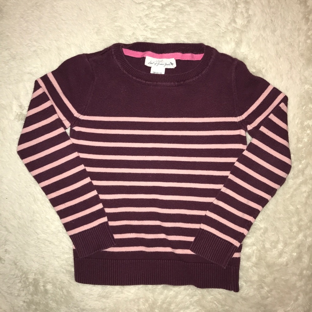 Girls H&M Maroon & Pink Sweater